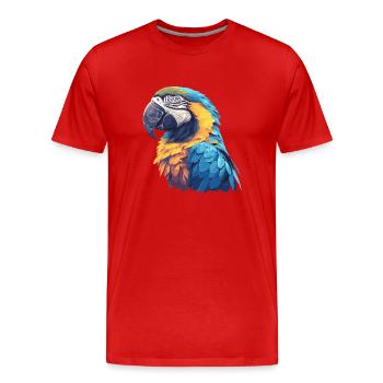 L’ère de l’ara - T-shirt bio Premium Homme - rouge - Devant - Damien (186cm)