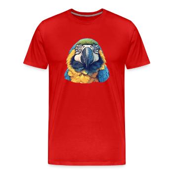 L’ère de l’ara - T-shirt bio Premium Homme - rouge - Devant - Damien (186cm)