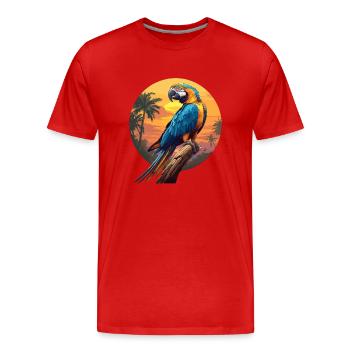 L’ère de l’ara - T-shirt bio Premium Homme - rouge - Devant - Damien (186cm)