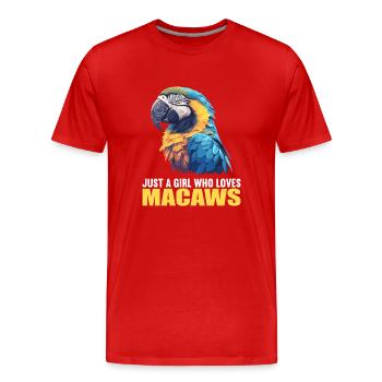L’ère de l’ara - T-shirt bio Premium Homme - rouge - Devant - Damien (186cm)