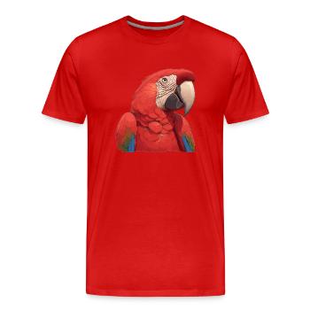 L’ère de l’ara - T-shirt bio Premium Homme - rouge - Devant - Damien (186cm)