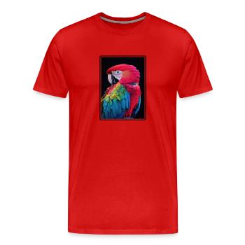 L’ère de l’ara - T-shirt bio Premium Homme - rouge - Devant - Damien (186cm)