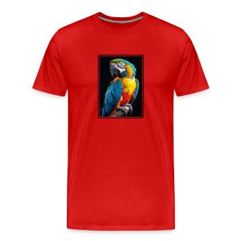 L’ère de l’ara - T-shirt bio Premium Homme - rouge - Devant - Damien (186cm)