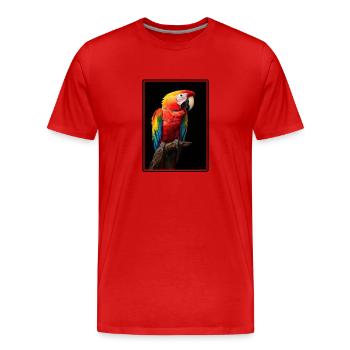 L’ère de l’ara - T-shirt bio Premium Homme - rouge - Devant - Damien (186cm)
