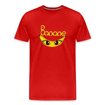 Banana Banana Fruit Fruit Fruits Funny - Men's Premium Organic T-Shirt - red - Front - Damien (186cm)