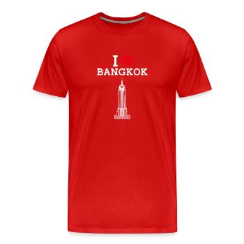J’aime Bangkok Empire Flag Heart Thailand Lover - T-shirt bio Premium Homme - rouge - Devant - Damien (186cm)