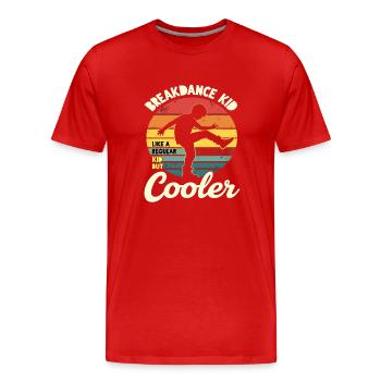Breakdance Kid Breakdancer Retro Dance B-Boys - T-shirt bio Premium Homme - rouge - Devant - Damien (186cm)