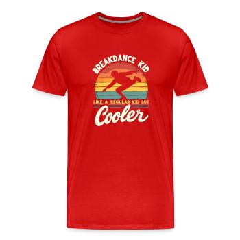 Breakdance Kid Breakdancer Retro Dance B-Boys - T-shirt bio Premium Homme - rouge - Devant - Damien (186cm)