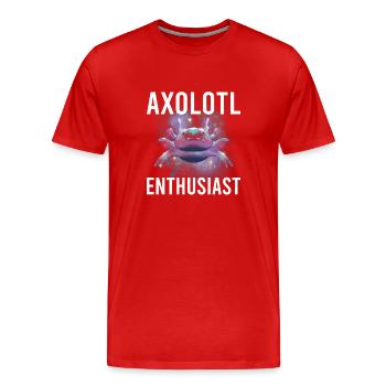 Axolotl Vintage Amphibian Aquatic Sprüche - Männer Premium Bio T-Shirt - Rot - Vorne - Damien (186cm)