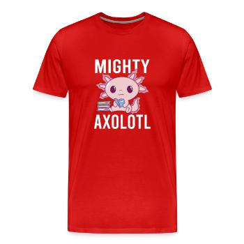 Axolotl Vintage Amphibian Aquatic Sprüche - Männer Premium Bio T-Shirt - Rot - Vorne - Damien (186cm)