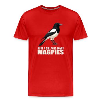 Elstern Elster - Männer Premium Bio T-Shirt - Rot - Vorne - Damien (186cm)