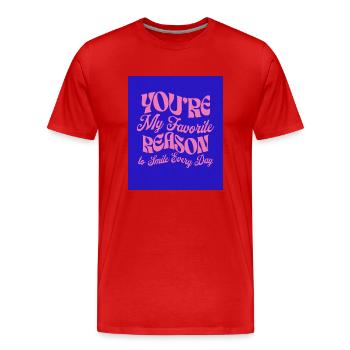 You're my favorite Reason - Männer Premium Bio T-Shirt - Rot - Vorne - Damien (186cm)