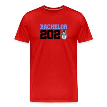 Baccalauréat 2025 Graduation Graduation - T-shirt bio Premium Homme - rouge - Devant - Damien (186cm)