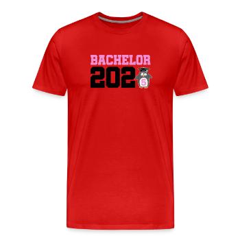 Baccalauréat 2025 Graduation Graduation - T-shirt bio Premium Homme - rouge - Devant - Damien (186cm)