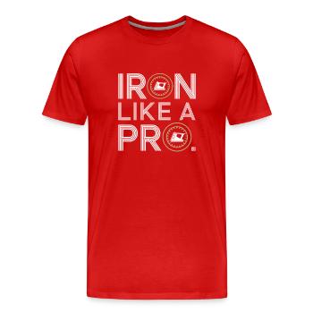 Extreme Ironing Competitive Funny - Men's Premium Organic T-Shirt - red - Front - Damien (186cm)