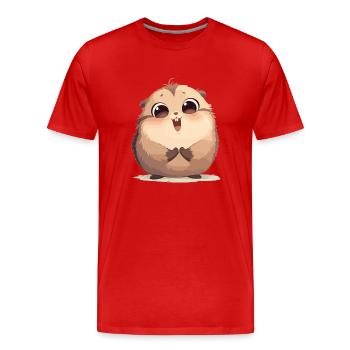 Marmottes Marmottes - T-shirt bio Premium Homme - rouge - Devant - Damien (186cm)