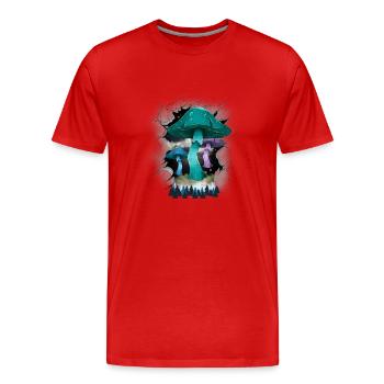 Champignons mystiques Champignon Habitants de la forêt Nature - T-shirt bio Premium Homme - rouge - Devant - Damien (186cm)