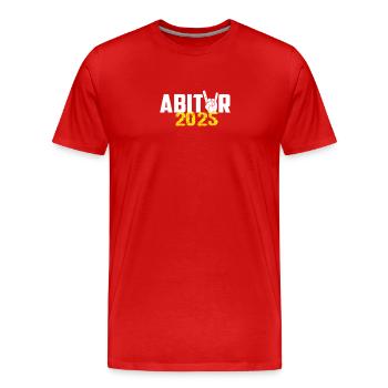 Abitur 2025 Abireise Abifeier Abifahrt Abiturient - Männer Premium Bio T-Shirt - Rot - Vorne - Damien (186cm)