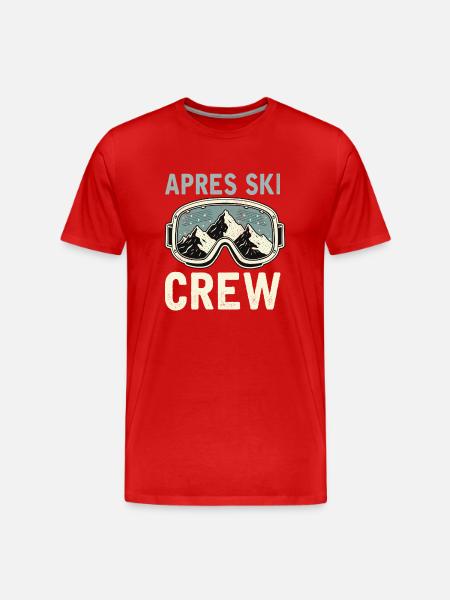 Après Ski Crew - Men's Premium Organic T-Shirt - red