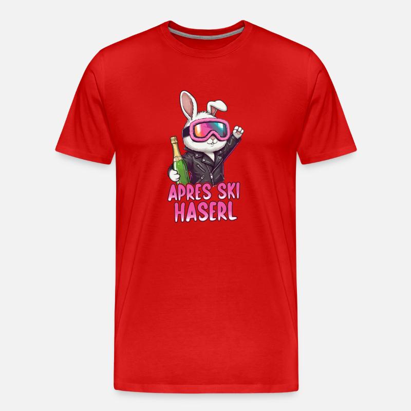 Apres Ski Haserl - Männer Premium Bio T-Shirt - Rot