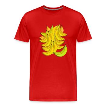 Banane Bananen Obst Frucht Früchte exotisch - Männer Premium Bio T-Shirt - Rot - Vorne - Damien (186cm)