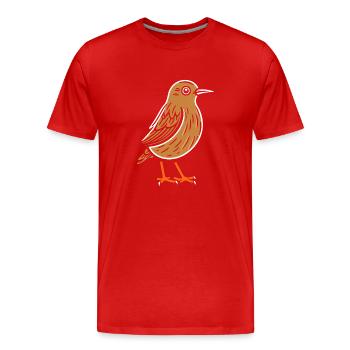 Woodcock - Men's Premium Organic T-Shirt - red - Front - Damien (186cm)