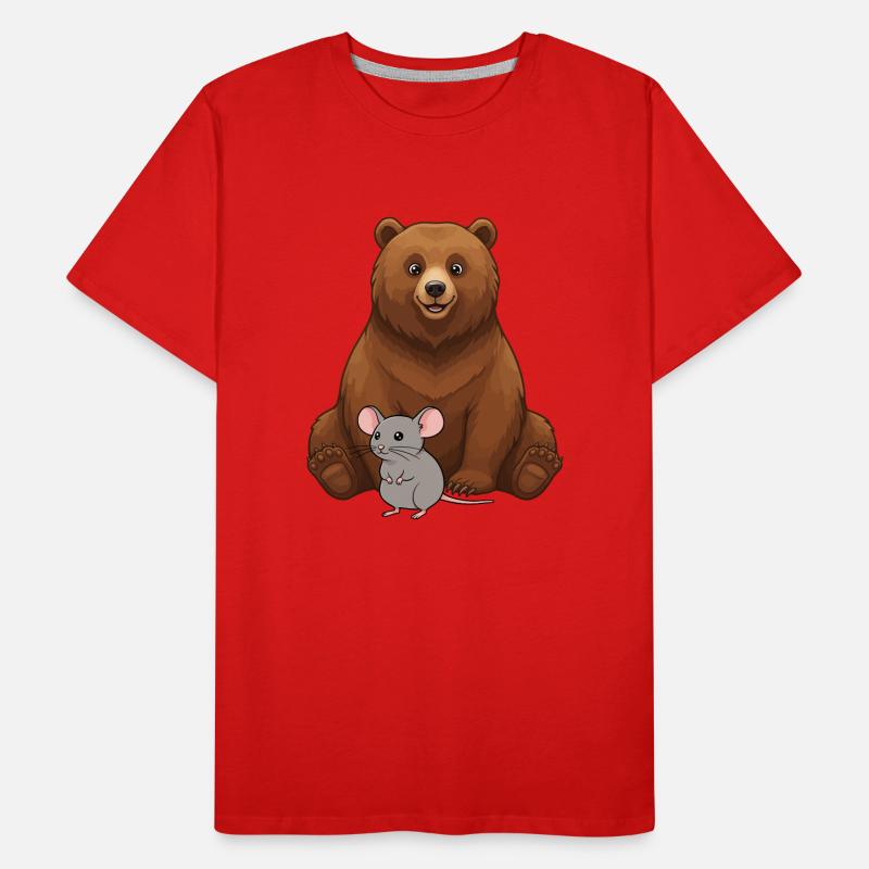 Bär und Maus Beste Freunde Männer Premium Bio T-Shirt