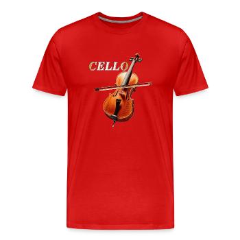 CELLO - Männer Premium Bio T-Shirt - Rot - Vorne - Damien (186cm)