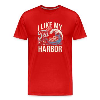 Boston Tea 1773 American Revolution Historic - Männer Premium Bio T-Shirt - Rot - Vorne - Damien (186cm)