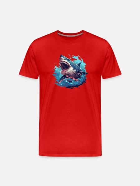Requins Requin - T-shirt bio Premium Homme - rouge