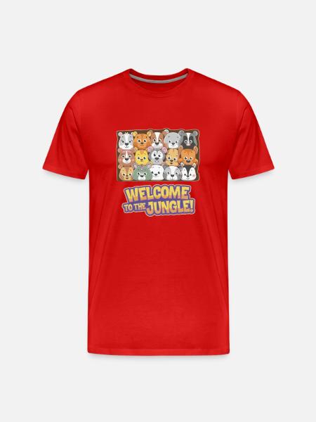 MOUNTED ANIMAL HEADS - Men's Premium Organic T-Shirt - red