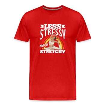 Pilates : moins de stress, plus de flexibilité - T-shirt bio Premium Homme - rouge - Devant - Damien (186cm)