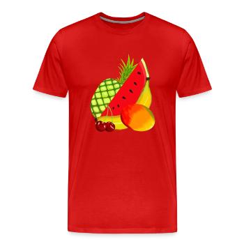 Fruit Fruit Exotic Fruits - Men's Premium Organic T-Shirt - red - Front - Damien (186cm)