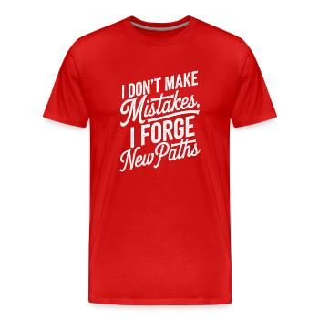 Blacksmithing Viking Warrior Norse Forge Metalwork - Männer Premium Bio T-Shirt - Rot - Vorne - Damien (186cm)