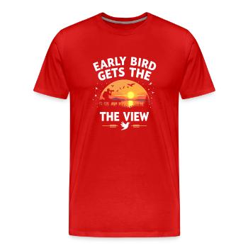 Vogelbeobachter Ornithologie Vavian Enthusiast - Männer Premium Bio T-Shirt - Rot - Vorne - Damien (186cm)