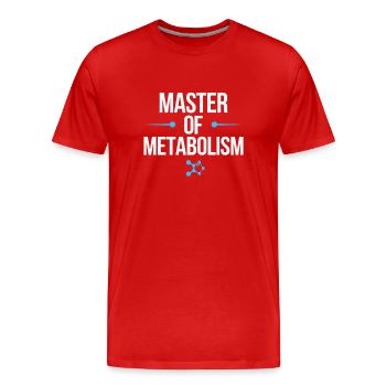 Science médicale pour l’endocrinologie - T-shirt bio Premium Homme - rouge - Devant - Damien (186cm)