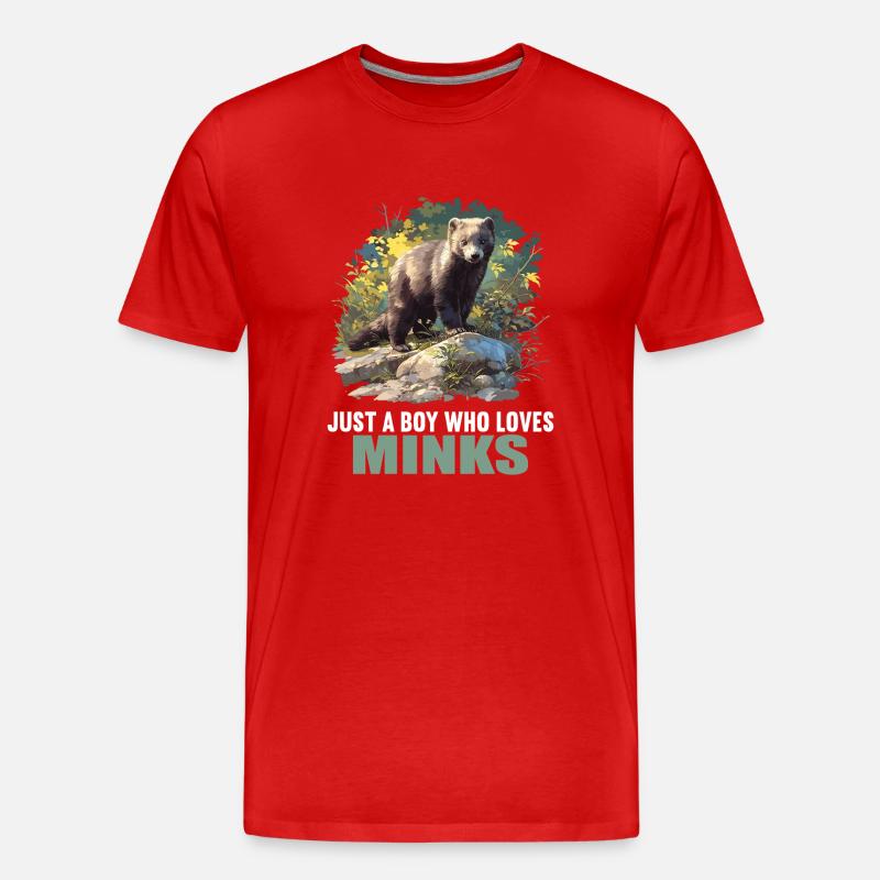 Nerze Nerz - Männer Premium Bio T-Shirt - Rot