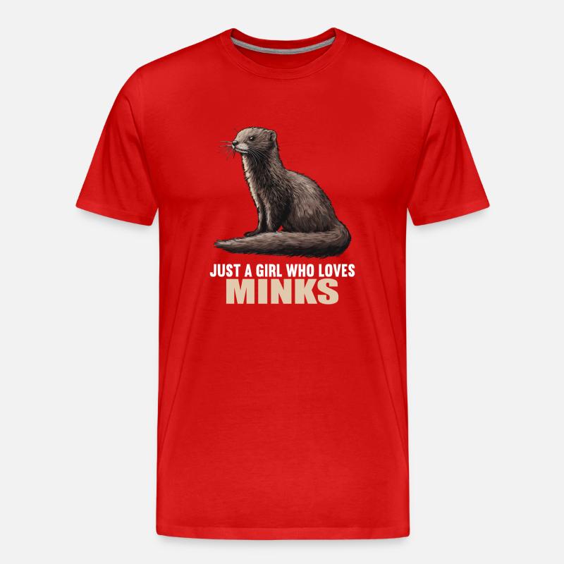 Nerze Nerz - Männer Premium Bio T-Shirt - Rot