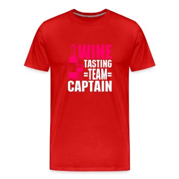 Dégustation de vin Amateur de vin drôle - T-shirt bio Premium Homme - rouge - Devant - Damien (186cm)