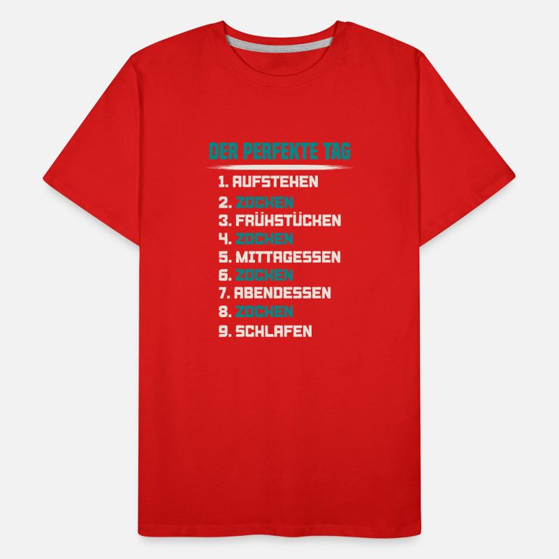Controller Videospiel Zocker Gamer Computerspiel Männer Premium Bio T-Shirt