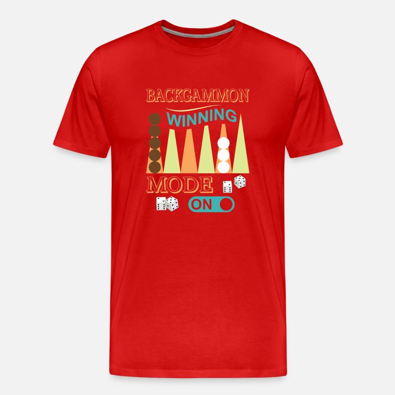 Backgammon Spiel - Männer Premium Bio T-Shirt - Rot