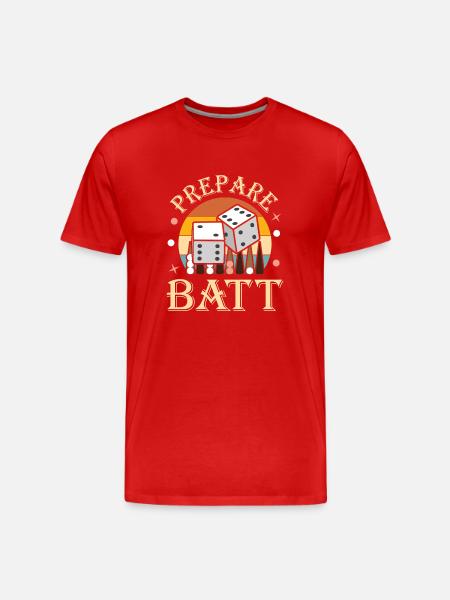 Backgammon Spiel - Männer Premium Bio T-Shirt - Rot