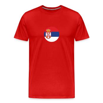 Serbie Drapeau serbe Fier Serbe - T-shirt bio Premium Homme - rouge - Devant - Damien (186cm)