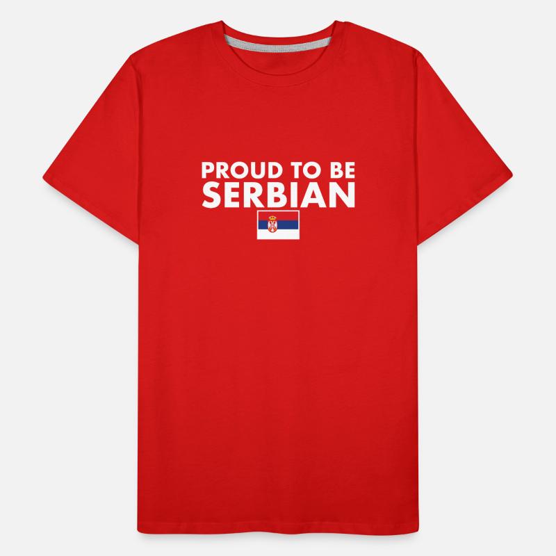 Fier d’être serbe Serbie Drapeau serbe Serbie T-shirt bio Premium Homme