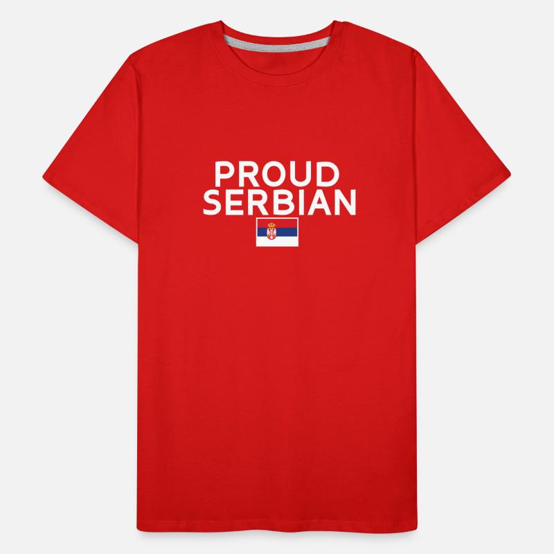 Fier Serbe Serbe Serbe Drapeau Serbe T-shirt bio Premium Homme