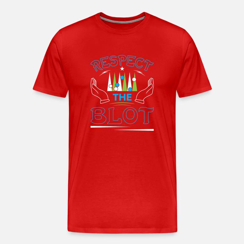 Backgammon Spiel - Männer Premium Bio T-Shirt - Rot