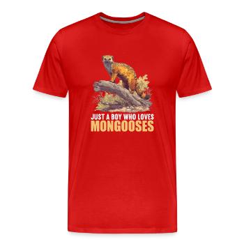 La mangouste de mangouste - T-shirt bio Premium Homme - rouge - Devant - Damien (186cm)