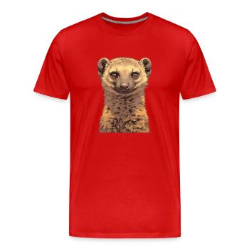 La mangouste de mangouste - T-shirt bio Premium Homme - rouge - Devant - Damien (186cm)