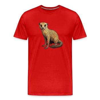 La mangouste de mangouste - T-shirt bio Premium Homme - rouge - Devant - Damien (186cm)