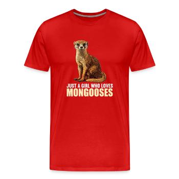 La mangouste de mangouste - T-shirt bio Premium Homme - rouge - Devant - Damien (186cm)